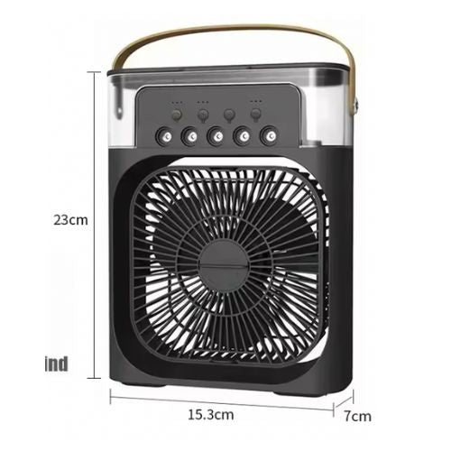3-u-1 Prenosivi Ventilator-Klima i Ovlaživač Vazduha sa led svetlom– Osveženje Gde god da Ste!