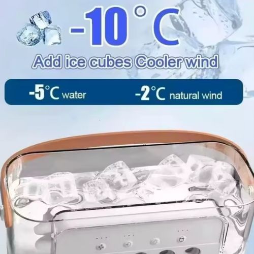 3-u-1 Prenosivi Ventilator-Klima i Ovlaživač Vazduha sa led svetlom– Osveženje Gde god da Ste!