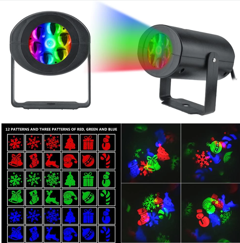 NOVOGODIŠNJI PROJEKTOR SA 12 MOTIVA